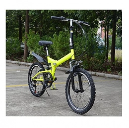 LHQ-HQ Folding Bike LHQ-HQ Folding Mountain Adult Bike SHIMANO 6 Speed 20" Tire Portable Youth MTB Bicycle Double Shock Absorber, a