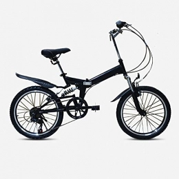 LHQ-HQ Bike LHQ-HQ Folding Mountain Adult Bike SHIMANO 6 Speed Portable 20" Tire Youth MTB Bicycle Double Shock Absorber, a