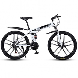 LHQ-HQ Folding Bike LHQ-HQ Outdoor sports Adult Mountain Bike 26" Full Suspension 21 Speed Mens Womans Folding Mountain Bike Bicycle High Carbon Steel Frames with Double Shock Absorber Outdoor sports Mountain Bike