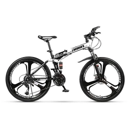 LHQ-HQ Folding Bike LHQ-HQ Outdoor sports Folding mountain bike, 26 inch 27speed variable speed double shock absorption front and rear disc brakes soft tail men adult outdoor riding travel, C Outdoor sports Mountain Bike