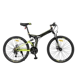 LHSUNTA Bike LHSUNTA Foldable Mountain Bikes, Alloy Frame Road Bicycles, 24 Speed 26 Inch Wheels Utility City Bicycle, For Men's Student