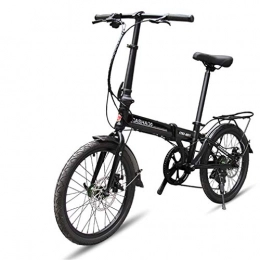 LHY RIDING Folding Bike LHY RIDING 20 Inch Folding Bicycle Mini Boys And Girls Speed Bicycle Aluminum Folding Bike Mountain Bike Suitable For Height Between 150-180cm, Black, 20inches