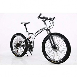 LIANG Bike LIANG Fashion mountain bike variable speed mountain bike one wheel folding shock absorption bike, White, 26 * 15.5(150-165cm)