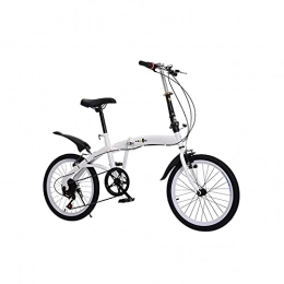 Liangsujian Bike Liangsujian 20-Inch 6-Speed Folding Bicycle High-Carbon Steel Paint Frame Compact Pedal Adult Bike (Color : Red)
