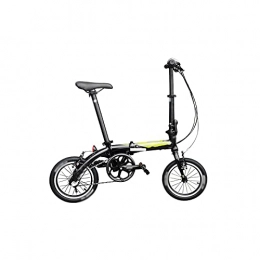 Liangsujian Bike Liangsujian Bicycle, 14-inch Aluminum Alloy Folding Bike Ultralight Bicycle (Color : Black)