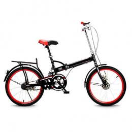 LIERSI Bike LIERSI Folding Bike, 20 Inch Folding Bicycle for Adults, Single Speed Male and Female Students Bicycle City Bicycle Road Bike, Black