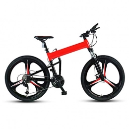 LXJ Bike Light Folding Mountain Bike 26 Inches, 3 Cutter Wheels, Aluminum Alloy Frame, 24 Speed Mountain Bike Suitable For Mountain, Road And City