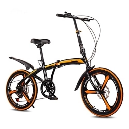 Lightweight Aluminum Steel Frame Folding Bike for Adults, Women, Men, Easy Folding 20 Inch Wheels Fold Bikes City Bicycle with Disc Brakes, Adjustable Height