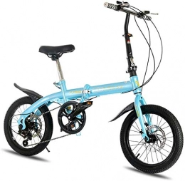 JSL Folding Bike Lightweight Folding Bike 7-Speed 16-Inch Youth Folding Bicycle with Double Disc Brake Great for City Riding and Commuting Featuring Front and Rear Fenders-16_D