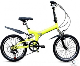 klt Bike Lightweight Folding Bike Portable Foldable Bicycle 20-Inch Wheels with Featuring Front and Rear Fenders and 6-Speed Drivetrain for City Riding Commuting and Walking to Work-20_E