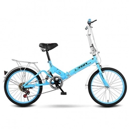 BEIGOO Bike Lightweight Mini Folding Bike, 6 Speed Dual Disc Brakes Suspension Foldable Bicycle, for Men & Women Adult City Bike, Adjustable Seat & Handlebar-C-20inch