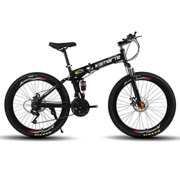 LILIS Folding Bike LILIS Mountain Bike Folding Bike Bicycle MTB Adult Foldable Mountain Bike Folding Road Bicycles For Men And Women 26In Wheels Adjustable Speed Double Disc Brake (Color : Black, Size : 21 speed)