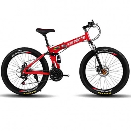 LILIS Bike LILIS Mountain Bike Folding Bike Bicycle MTB Adult Foldable Mountain Bike Folding Road Bicycles For Men And Women 26In Wheels Adjustable Speed Double Disc Brake (Color : Red, Size : 27 speed)