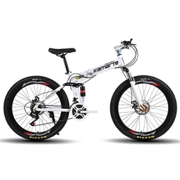 LILIS Bike LILIS Mountain Bike Folding Bike Bicycle MTB Adult Foldable Mountain Bike Folding Road Bicycles For Men And Women 26In Wheels Adjustable Speed Double Disc Brake (Color : White, Size : 27 speed)
