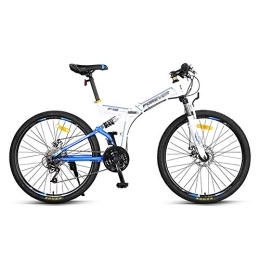 LILIS Bike LILIS Mountain Bike Folding Bike Folding Mountain Bicycle Road Bike Men's MTB 24 Speed 26 Inch Bikes Wheels For Adult Womens (Color : Blue)