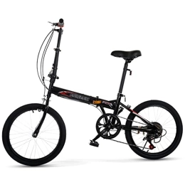 LiRuiPengBJ Bike LiRuiPengBJ Children's bicycle 16 / 20" Folding Bike City Bicycle, Front and Rear Fenders 6 Speed Aluminum Easy with Dual Disc Brake for Adults Women Men (Color : Style1, Size : 16inch)
