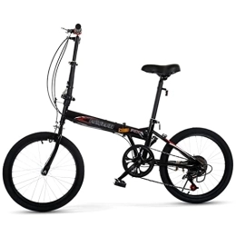 LiRuiPengBJ Bike LiRuiPengBJ Children's bicycle 16 / 20" Folding Bike City Bicycle, Front and Rear Fenders 6 Speed Aluminum Easy with Dual Disc Brake for Adults Women Men (Color : Style1, Size : 20inch)