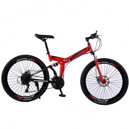LIU Bike LIU 26" Folding Bike, with Anti-Skid and Wear-Resistant Tire Dual Disc Brake Great for City Riding and Commuting, Freestyle Bike for Boys and Girls, 26inch21Speed