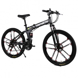 LIU Bike Liu Aluminum Alloy Bike Folding Frame, Bicicleta Mountain Bike Woman Tires Hydraulic Brakes 21 / 24 / 27speed(10 Knife Wheel), 26 inch, 24 speed