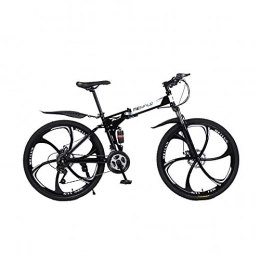 LIU Bike Liu Folding Bike, 21 / 24 / 27 Speed Mountain Bike 26 Inches 6-Spoke Wheels MTB Dual Suspension Bicycle, 27Speed