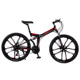 LIU Bike LIU Mountain Bike 21 / 24 / 27 Speed 24 / 26 Inches Wheel Dual Suspension Folding Bike Dual Disc Brake MTB Bicycle, 26inch, 27speed