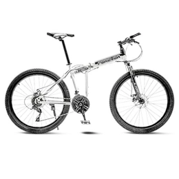 LIUCHUNYANSH Bike LIUCHUNYANSH Off-road Bike Folding Mountain Bicycle Road Bike Men's MTB 21 Speed Bikes Wheels For Adult Womens (Color : White, Size : 26in)