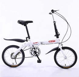LIXUE Bike LIXUE 16 inch Wheel Carbon Steel Frame Folding Bike Bicycle Outdoor, Urban sports, for Children / woman / travel, White
