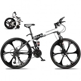 LJYY Bike LJYY Mountain Bicycle MTB, 30 Speed Folding Bike Dual Disc Brake for Adults Student, 26-Inch Folding Bike Bicycle Men Women, Fold up City Bike, Fat Tire Damping Racing Bicycle Travel Outdoor Bike