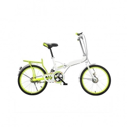 LLCC Folding Bike LLCC Compact Bike 20 Inch Foldable Bicycle, Adult Students City Commuter Bicycle Mountain Bike (Color : Green