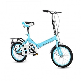 LLCC Bike LLCC Compact Bike Folding Bike, 20 Inch Lightweight Bike for Adult Kids and Students (Color : Blue