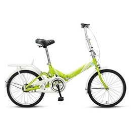 LLF Bike LLF Lightweight Folding Casual Bicycle, 20 Inch Mini Portable Student Comfort Speed Wheel Folding Bike for Men Women (Color : Green, Size : 20in)