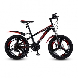 LLF Bike LLF Mountain Bike Folding Bikes with High Carbon Steel Frame, Featuring 21 / 24 Speed Shifter, Double Disc Brake and Dual Suspension Anti-Slip Bicycles(Size:20 inch 21 speed, Color:Red)