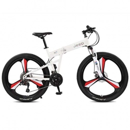 Llpeng Folding Bike Llpeng 26-Inch Men And Women Folding Shift Soft Tail Mountain Bike, Shock-Absorbing, Ront And Rear Disc Brakes, 24 / 27 Speed Off-Road Bicycles, One Wheel (Color : 5, Size : 24Speed)