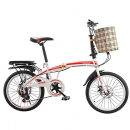 LNX Student Youth Folding Bike - Unisex - High carbon steel - Foldable Adjustable height Lightweight Bicycle - Double disc brake - Variable speed