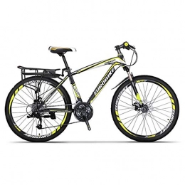 LOISK 27.5 Inch Mountain Bike Folding Bikes with Disc Brake Shimanos Bicycle Full Suspension MTB Bikes for Men or Women,Black Yellow Broken Wind Wheel