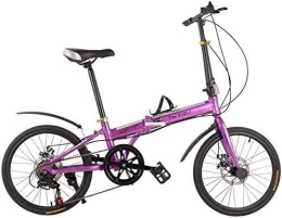 Longteng Bike Longteng Kids Bikes Aluminum Alloy Folding Car 7-speed Disc Brakes Folding Bicycle Youth Bicycle Sport Bike Leisure Bike (Color : 2, Size : 20 inches)