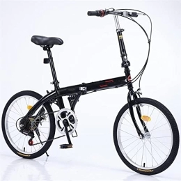 Lovexy Bike Lovexy 20in Folding Bike Adult Teenager Folding City Bike Quick Fold System Single Speed Urban Road Bike / Suitable For Height:140cm-180cm / Color:black