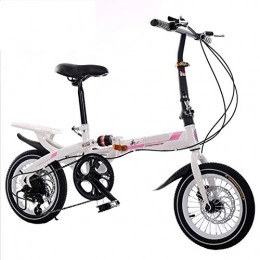 LPsweet Folding Bike LPsweet Folding Bicycle Series, Road Bike Bicycle Variable Speed Bike Load Bearing 90Kg Compact Bicycle with Anti-Skid And Wear-Resistant Tire for Adults, 16inches