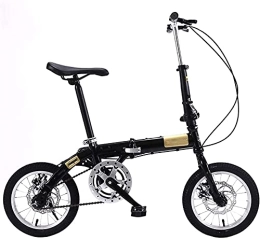lqgpsx Folding Bike lqgpsx Adult Work Bike Road Folding Bicycle, for Men 14 Inch Wheel Carbon Racing Front and Rear Mechanical Ride, for Urban Environment and Commuting To and From Get Off Work (Color:White)