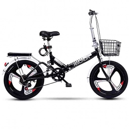 Lwieui Bike Lwieui Adult Folding Bicycle, 150 Cm Body, Integrated Variable Speed Belt And Shock Absorption, 20 Inch Tires, Essential For Home Use(Color:black)