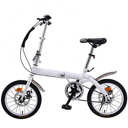 Lwieui Folding Bike Lwieui White Bike Mountain Bike Wheel Dual Height Adjustable Seat Suitable, Folding And Save Space Better, For Mountains And Roads, 7 Speed