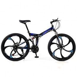 LWZ Bike LWZ Carbon All Terrain Mountain Bike Folding Bikes 26 Inch City Commuter Bicycle with 21 Speed Dual Disc Brakes