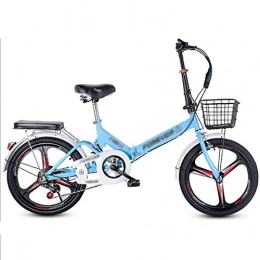 LWZ Folding Bikes City Bike Bicycle Foldable 20 Inch 6 Speed Lightweight Adult Student Outdoor Mini Portable Commuting
