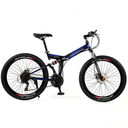 LWZ Bike LWZ Mountain Folding Bikes Outroad Bicycles 21 Speed 26 Inch Portable Exercise Bikes Disc Brakes Full Suspension MTB