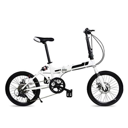 LXJ Folding Bike LXJ 20-inch 7-speed Shock-absorbing Disc Brake Portable Comfortable Seat, Male And Female Leisure Bicycle, Folding Bicycle, Orange.