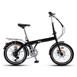 LXJ Folding Bike LXJ 20-inch Lightweight Folding Bicycle, Neutral Commuter Bicycle For Adults And Youth, 7-speed Mechanical Disc Brake Double-layer Knife Ring