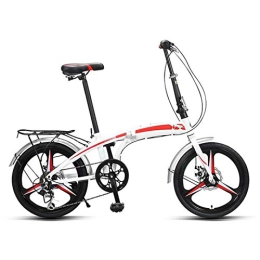 LXJ Folding Bike LXJ 20-inch road bike adult bicycle Black Folding Bicycle Ultra-light And Portable One-piece Wheel Unisex For Adult Students Height Adjustable Bicycle