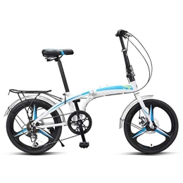 LXJ Folding Bike LXJ 20-inch Road bike adult bike Folding Bicycle Variable Speed Bicycle For Outdoor Sports And Work Lightweight For Adult Students And Unisex Height Adjustable white