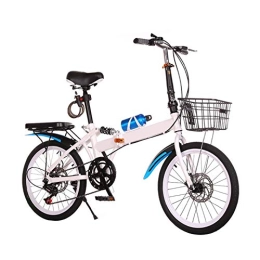 LXJ Folding Bike LXJ 20-inch Road bike adult bike Lightweight City Folding Bicycle Variable Speed Shock-absorbing High-carbon Steel Frame Suitable For Male And Female Adult Students