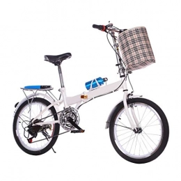 LXJ Bike LXJ 20-inch Wheel Folding Bike, 6-speed, Suitable For Adult Men And Women Adolescents, Commuting To Work In The City, With Cloth Frame And Comfortable Back Seat